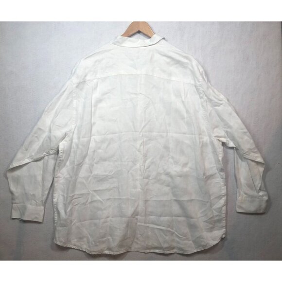 Tommy Bahama Relax Long Sleeve White Linen Shirt Button Front Men's 2XB XXL 2X - Picture 2 of 11